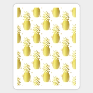 GOLDEN Pineapple Pattern Sticker